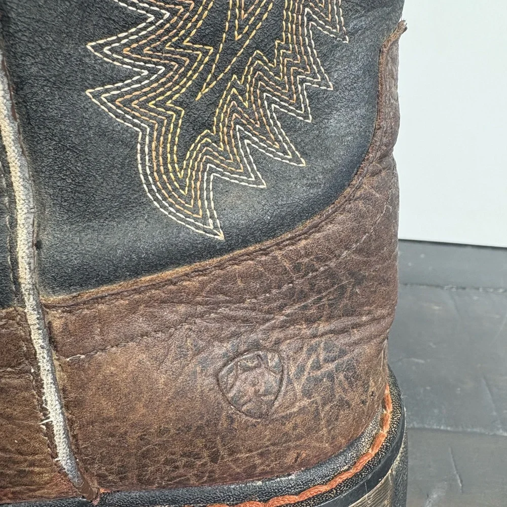 Ariat® Children's Workhog Square Toe Brown & Black Boots Size 3